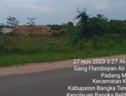 Dibalik Plastik Polibag, Tambang Timah Beroperasi di Pinggir Jalan Menggunakan Alat Berat. Warga : APH Jangan Tutup Mata