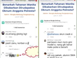 Dugaan Perkara Wanita di Rudapaksa Oleh Oknum Polisi: Warganet Sebut ” zs,emang gloing bgt”