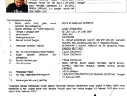 Diduga NAR Bukan DPO Kasus Pencurian Sawit, Tapi Kasus Pencurian Sejumlah Eskavator